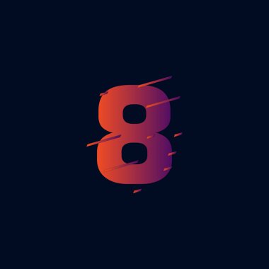 8 yıl yıldönümü kutlama vektör şablonu tasarım illüstrasyon