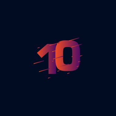 10 Yıl Dönümü Kutlama Vektör Şablonu Tasarım Illustrat