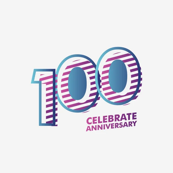 100 Anos Anniversary Vector Template Design Ilustração —  Vetores de Stock