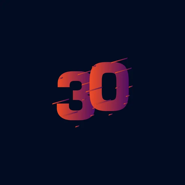 30 Aniversario Celebración Vector Plantilla Diseño Illustrat — Vector de stock