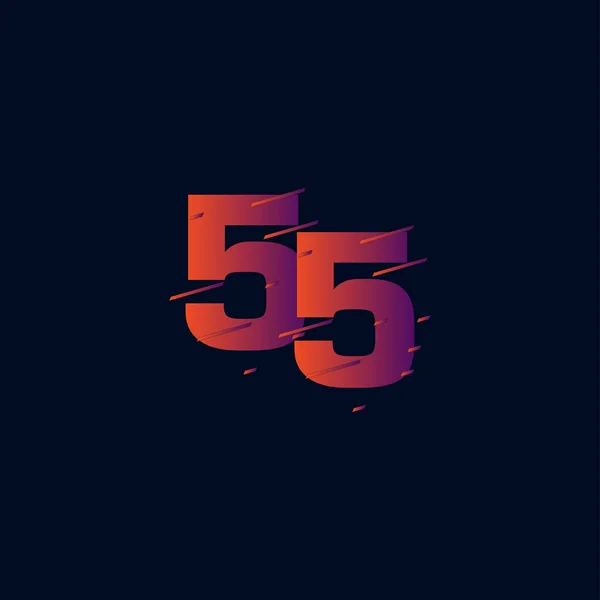 55周年記念お祝いベクトルテンプレートデザインイラストレーター — ストックベクタ