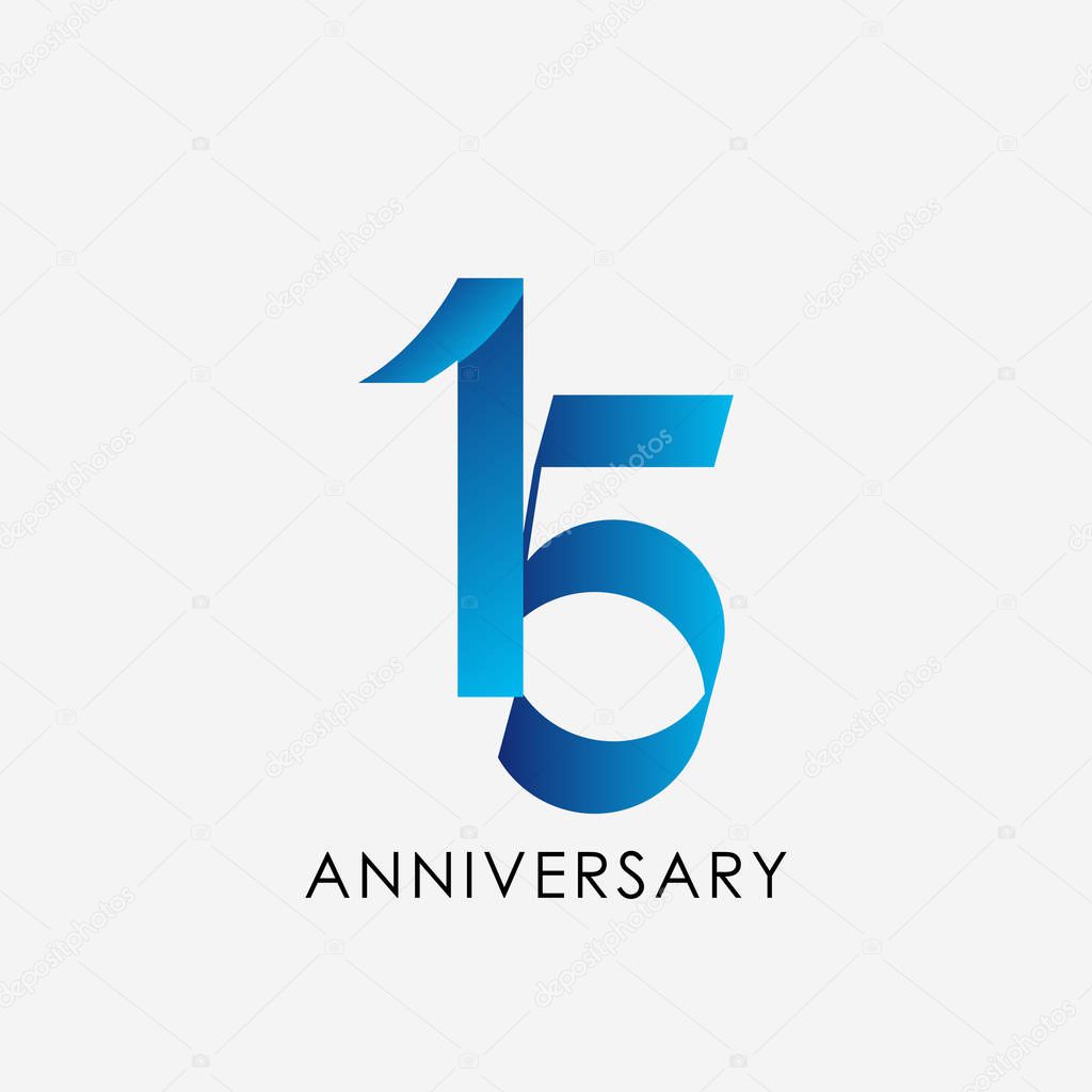 15 Years Anniversary Celebration Vector Template Design Illustra