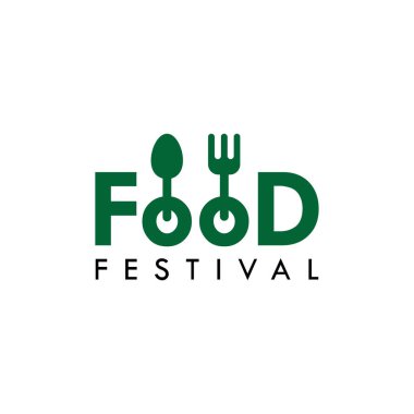 Gıda Festivali Logo Vektör Şablon tasarım İllüstrasyon