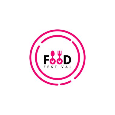 Gıda Festivali Logo Vektör Şablon tasarım İllüstrasyon