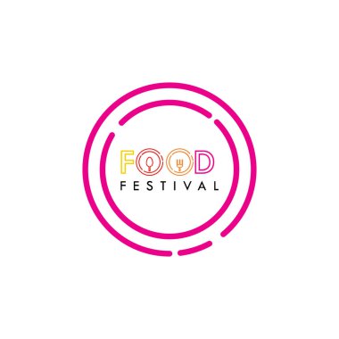 Gıda Festivali Logo Vektör Şablon tasarım İllüstrasyon