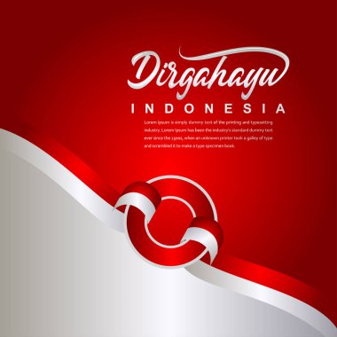 Indonesia Independence Day Celebration Creative Design Illustration Vector Template clipart