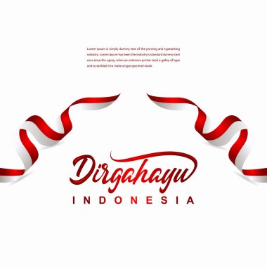 Endonezya Bağımsızlık Günü Kutlama Yaratıcı Tasarım İllüstrasyon Vektör Şablonu