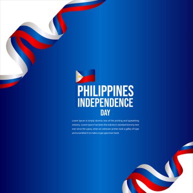 Mutlu Filipinler Bağımsızlık Günü Kutlama Vektör Şablontasarım İllüstrasyon