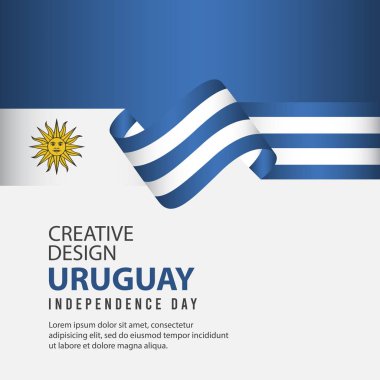 Uruguay Bağımsızlık Günü Kutlama Yaratıcı Tasarım İllüstrasyon Vektör Şablonu