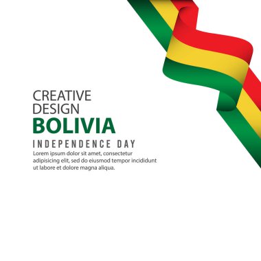 Bolivya Bağımsızlık Günü Kutlaması Yaratıcı Tasarım İllüstrasyon Vektör Şablonu