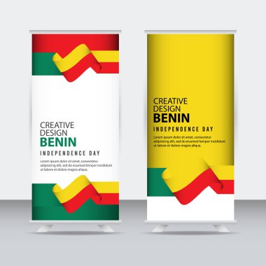 Benin Bağımsızlık Günü Kutlama Yaratıcı Tasarım İllüstrasyon Vektör Şablonu