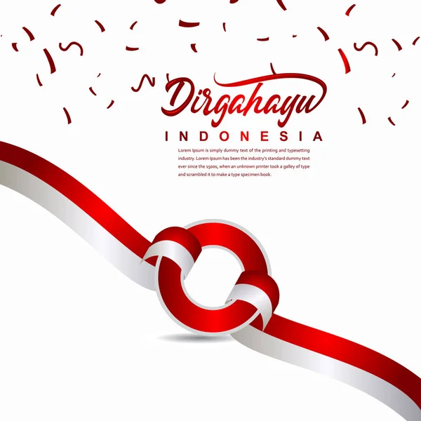 Indonesia Independence Day Celebration Creative Design Illustration Vector Template — Stock Vector