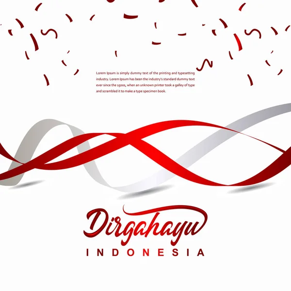 インドネシア独立記念日 お祝い クリエイティブデザイン イラストベクトル テンプレート — ストックベクタ