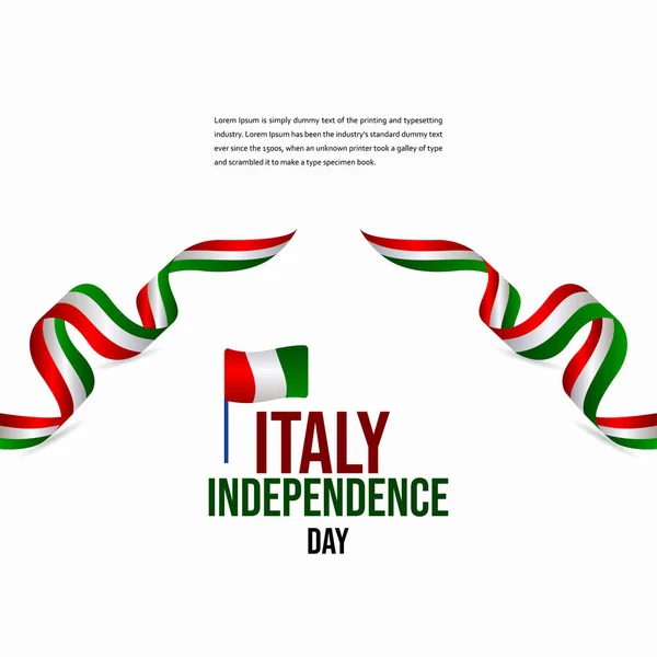 Gelukkig Italië Independence Day viering vector sjabloonontwerp illustratie — Stockvector