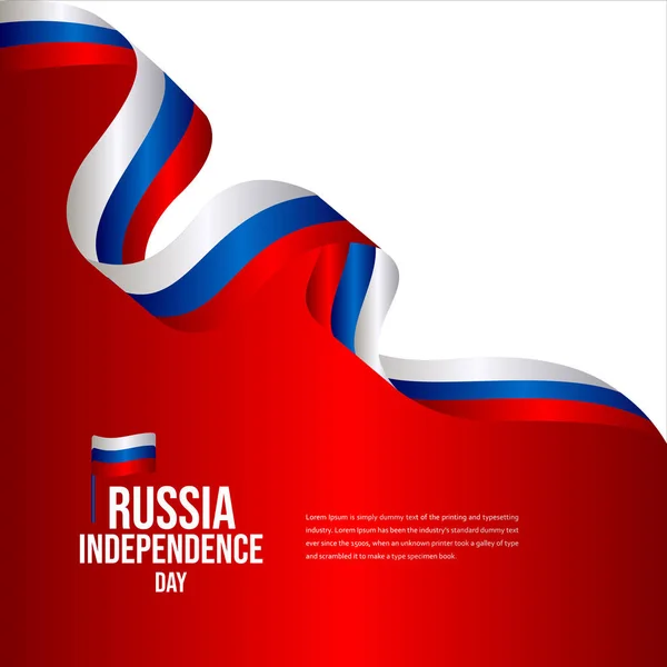 Happy Russia Independence Day Celebration Modèle vectoriel Illustration de conception — Image vectorielle