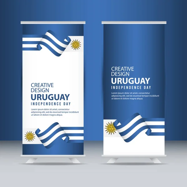 Den nezávislosti v Uruguayi kreativní design ilustrace vektorové šablony — Stockový vektor