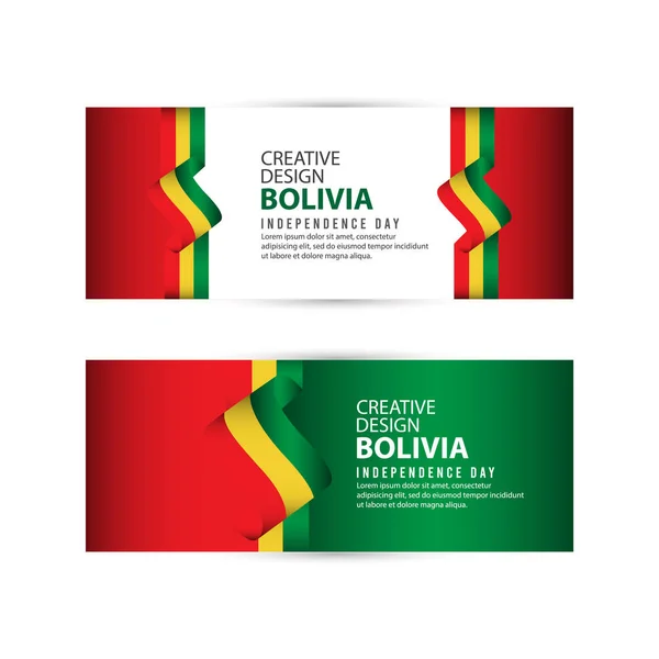 Bolivia Independence Day Celebration Creative Design Illustration Vector Template — Stock Vector