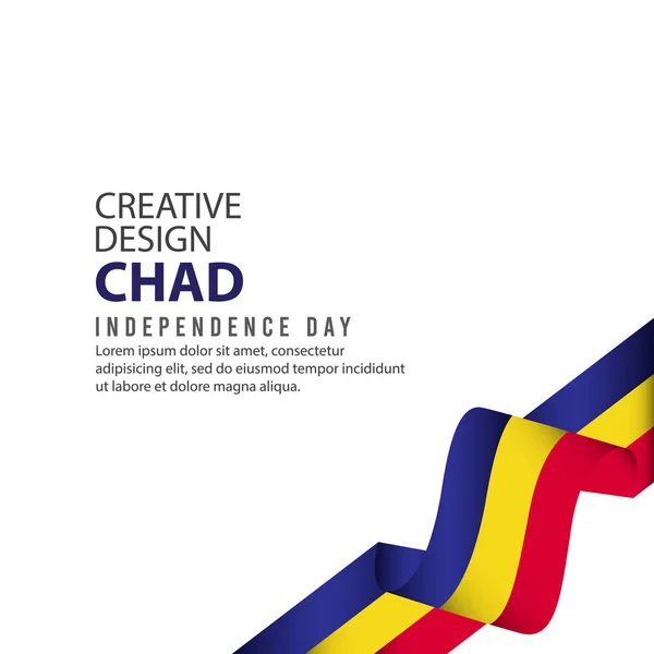 Modèle vectoriel d'illustration de conception créative de célébration du jour de l'indépendance du Tchad — Image vectorielle