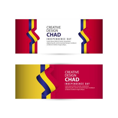 Çad Bağımsızlık Günü Kutlama Yaratıcı Tasarım İllüstrasyon Vektör Şablonu