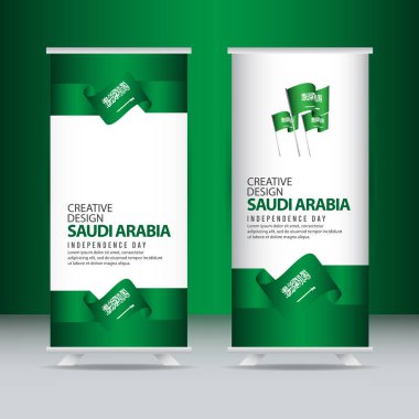Suudi Arabistan Bağımsızlık Günü Kutlaması Yaratıcı Tasarım İllüstrasyon Vektör Şablonu
