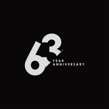 63 Yıl Yıldönümü Vektör Şablontasarım İllüstrasyon