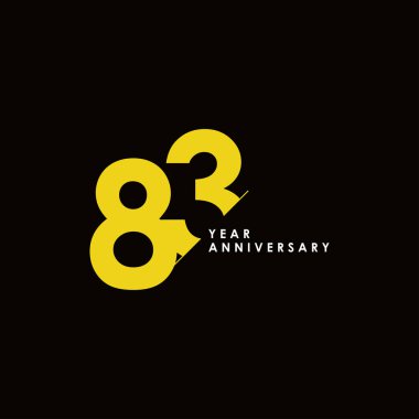 83 Yıl Yıldönümü Vektör Şablontasarım İllüstrasyon