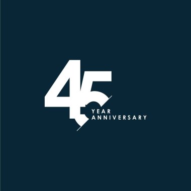 45 Yıl Yıldönümü Vektör Şablontasarım İllüstrasyon