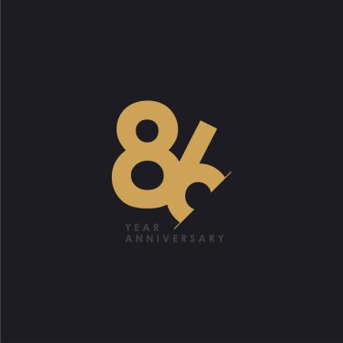 86 Yıl Yıldönümü Vektör Şablontasarım İllüstrasyon