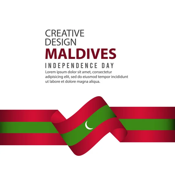 马尔代夫独立日庆典创意设计插图载体模板 — 图库矢量图片