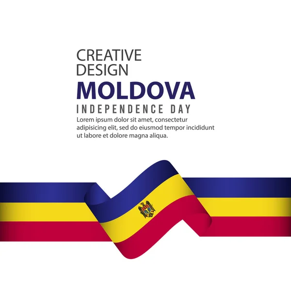 摩尔多瓦独立日庆典创意设计插图载体模板 — 图库矢量图片