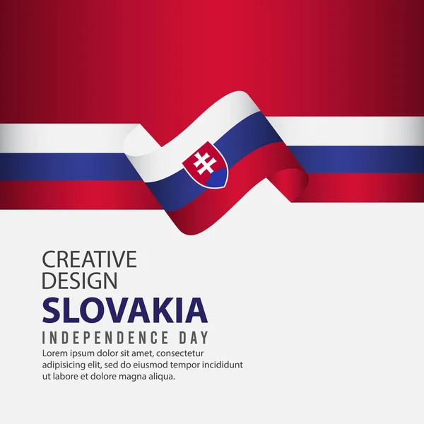 斯洛伐克独立日庆典创意设计插图矢量模板 — 图库矢量图片