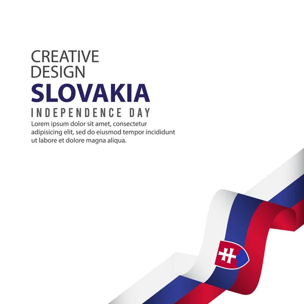 斯洛伐克独立日庆典创意设计插图矢量模板 — 图库矢量图片