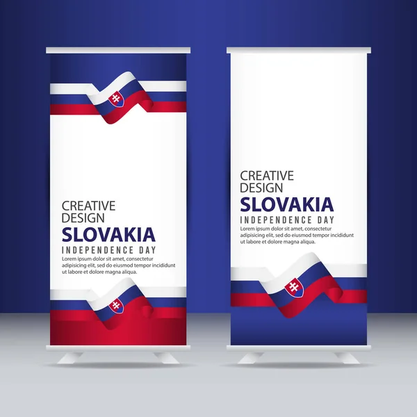 Slovakia itsenäisyyspäivän juhla Creative Design Illustration Vector malli — vektorikuva