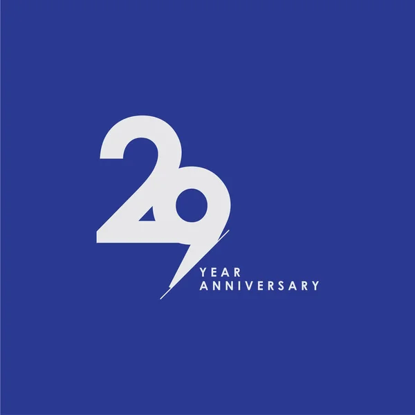 29 Años Celebración del Aniversario Vector Plantilla Diseño Illustra — Archivo Imágenes Vectoriales