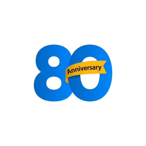 80 Anos Anniversary Vector Template Design Ilustração —  Vetores de Stock