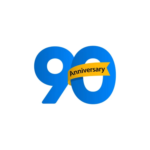 90 Anos Anniversary Vector Template Design Ilustração — Vetor de Stock