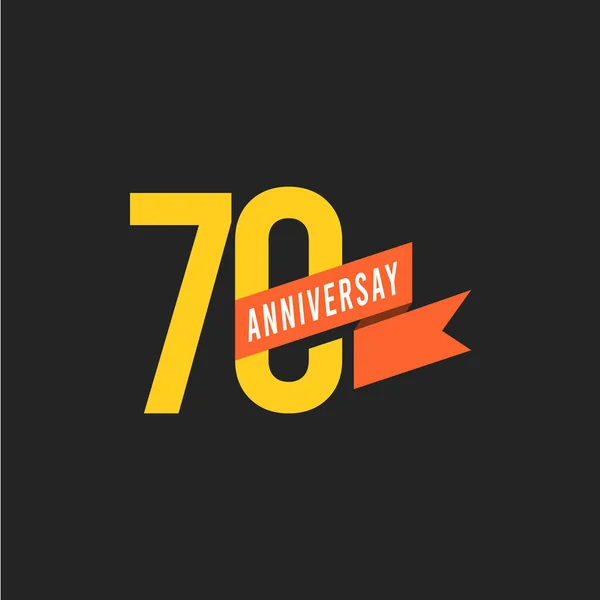 70 Anos Anniversary Vector Template Design Ilustração — Vetor de Stock