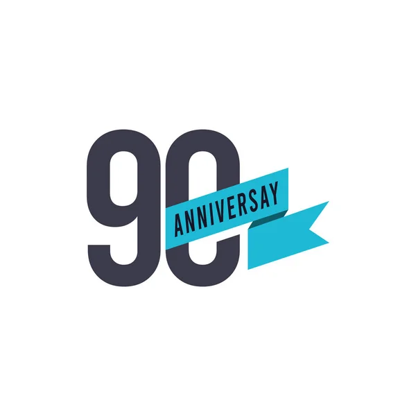 90 Anos Anniversary Vector Template Design Ilustração — Vetor de Stock