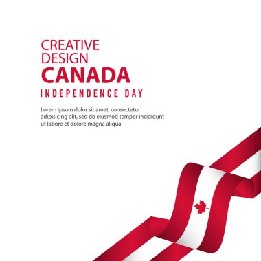Kanada Bağımsız Gün Afiş Yaratıcı Tasarım İllüstrasyon Vektör Şablonu