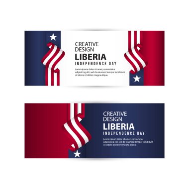 Liberya Bağımsız Gün Afiş Yaratıcı Tasarım İllüstrasyon Vektör Şablonu
