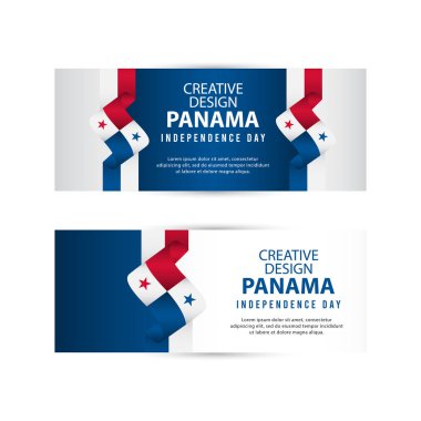 Panama Bağımsız Gün Afiş Ilıçlı Tasarım İllüstrasyon Vektör Şablonu
