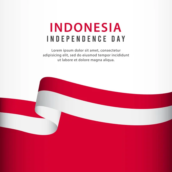 Indonesia Independence Day Celebration, banner set Design Vector Template Illustration — Stock Vector