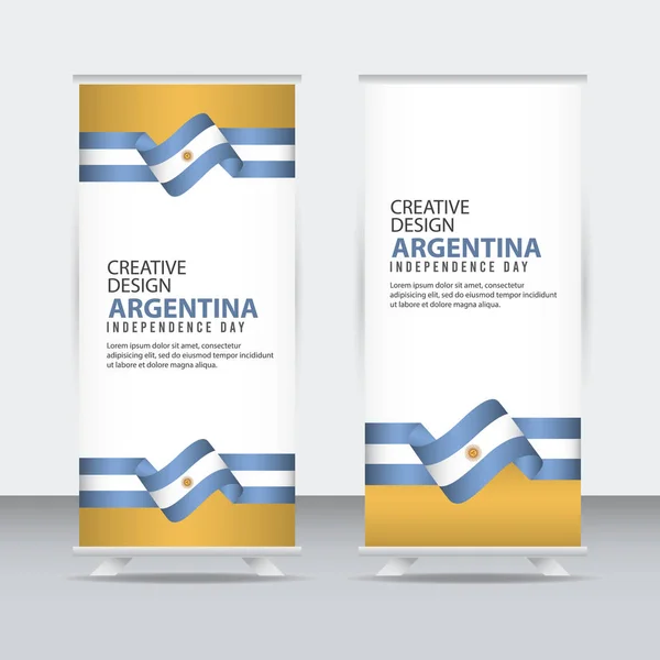 Día Independiente de Argentina Póster Diseño Creativo Ilustración Vector Template — Vector de stock