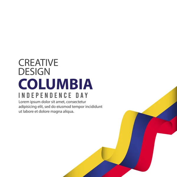 Columbia Independent Day Juliste Creative Design Illustration Vector malli — vektorikuva