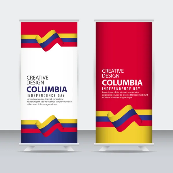 Columbia Independent Day Poster Diseño creativo Ilustración Plantilla vectorial — Vector de stock