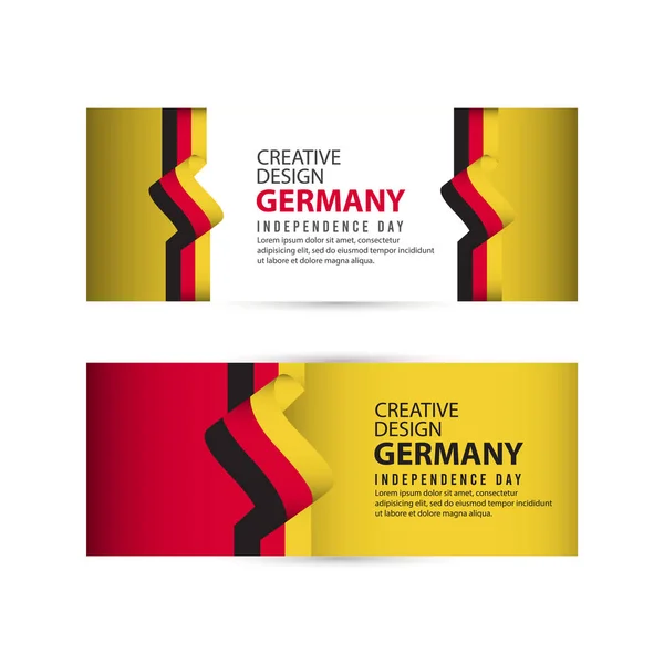 Alemania Día Independiente Póster Diseño Creativo Ilustración Vector Template — Vector de stock