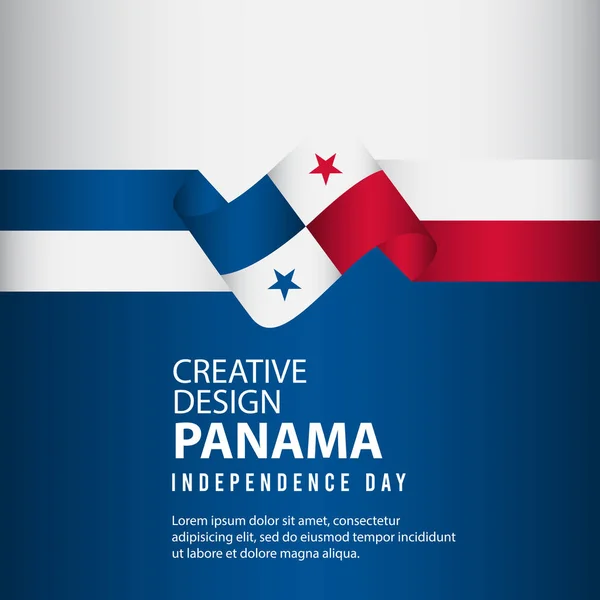 パナマ独立記日ポスタークリエイティブデザインイラストベクトルテンプレート — ストックベクタ
