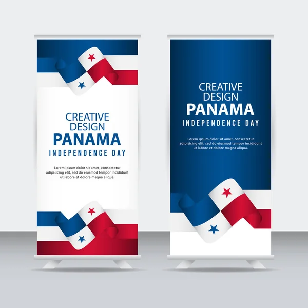Panamský jednodenní plakát kreativní design ilustrace vektorová šablona — Stockový vektor