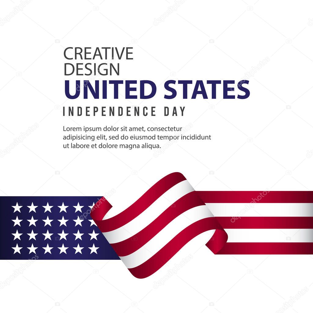 United States Independent Day Poster Creative Design Illustration Vector Template