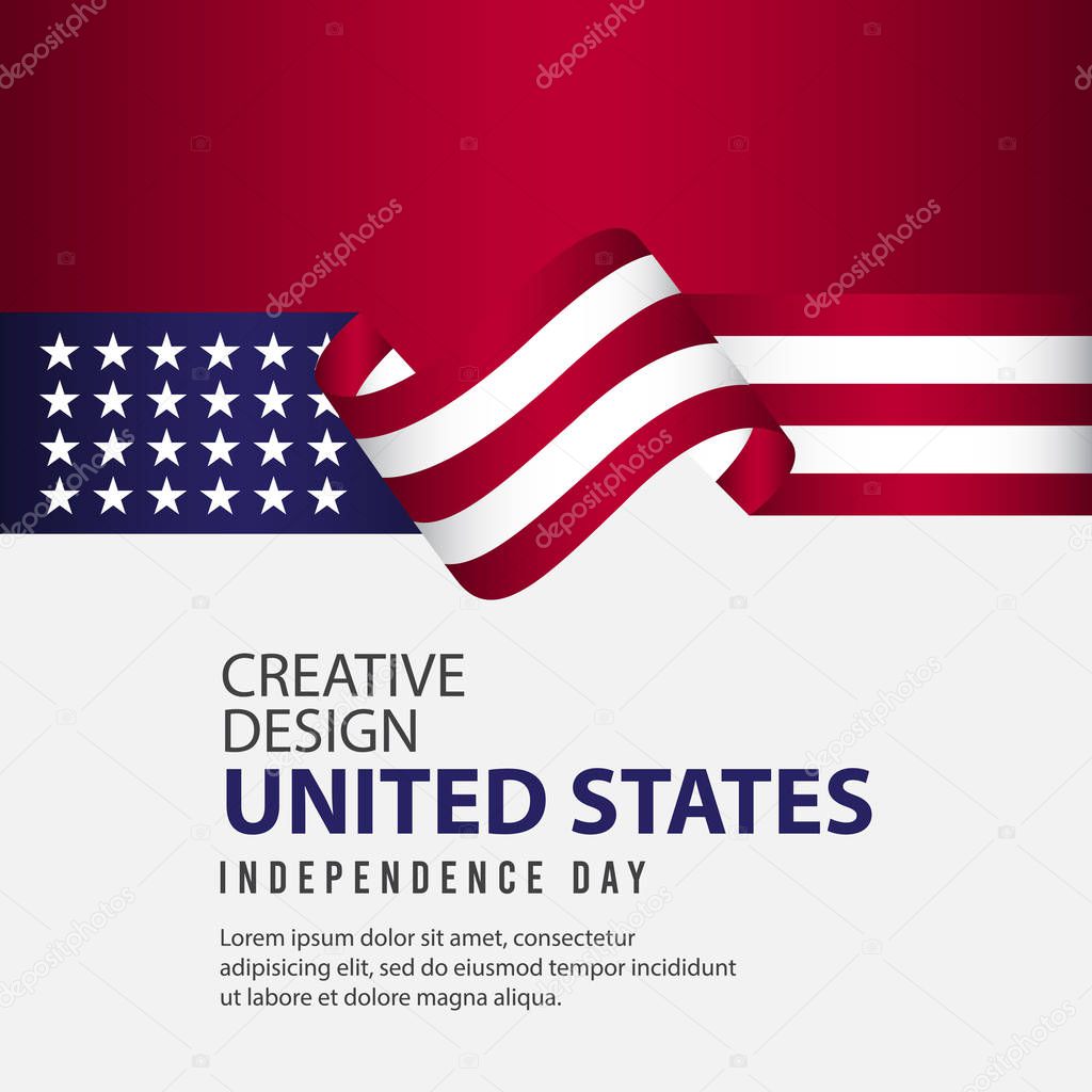 United States Independent Day Poster Creative Design Illustration Vector Template
